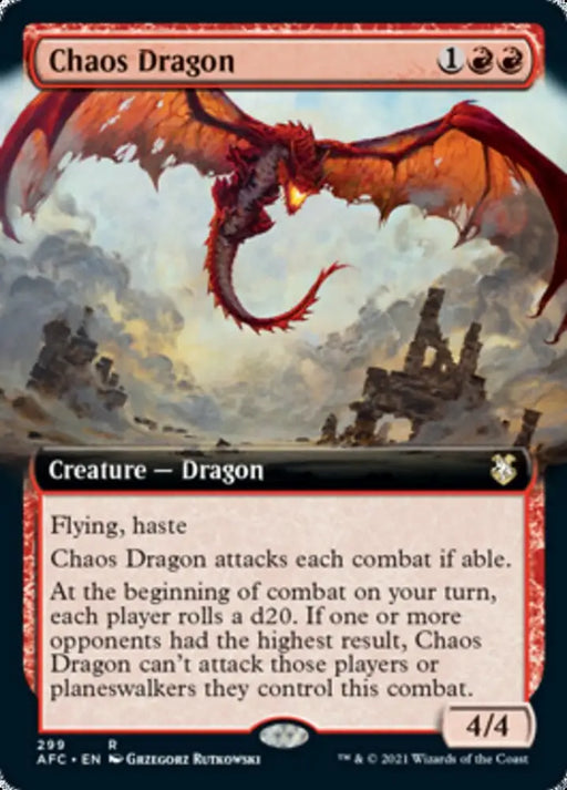 Chaos Dragon (Extended Art) [Dungeons & Dragons: Adventures in the Forgotten Realms Commander] - MTG Single