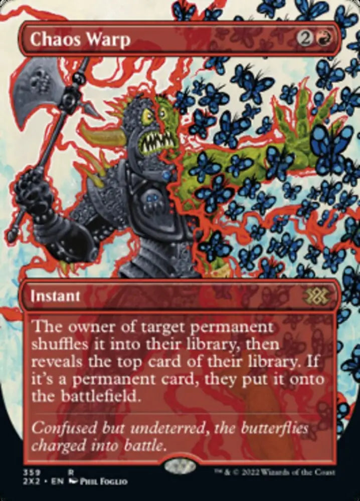 Chaos Warp (Borderless Alternate Art) [Double Masters 2022] - MTG Single