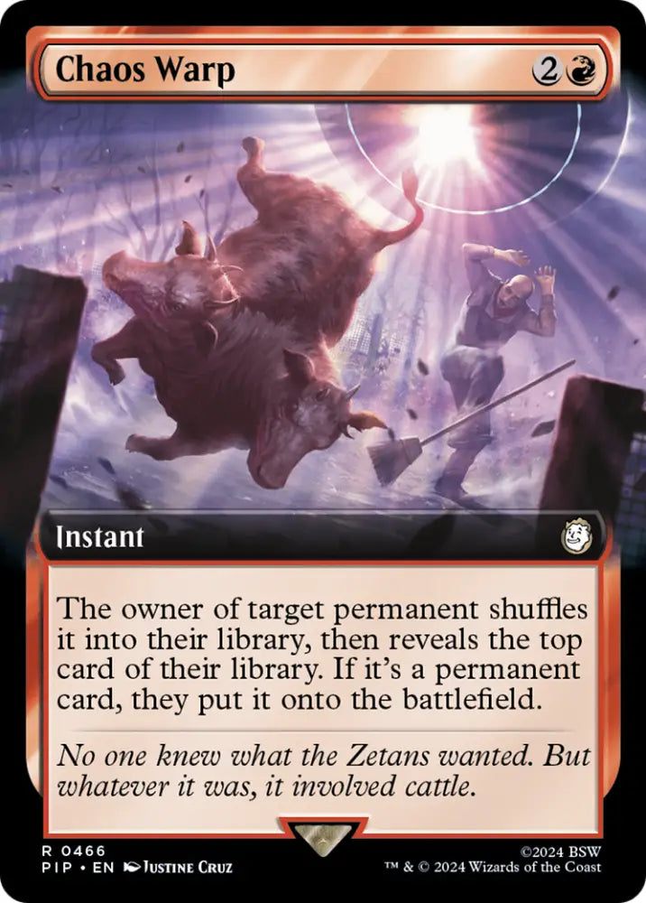 Chaos Warp (Extended Art) [Fallout] - MTG Single