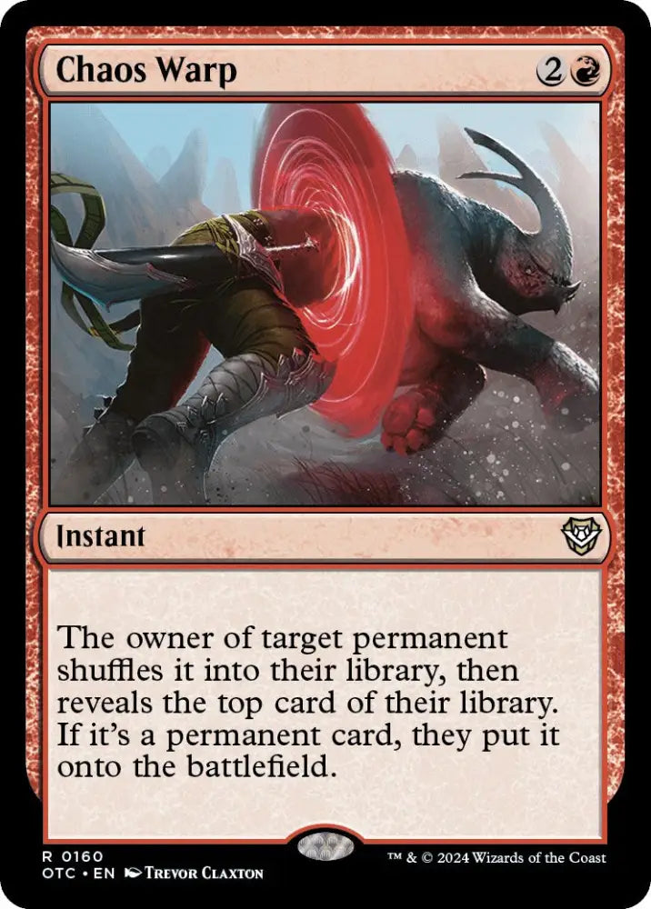 Chaos Warp [Outlaws of Thunder Junction Commander] - MTG Single