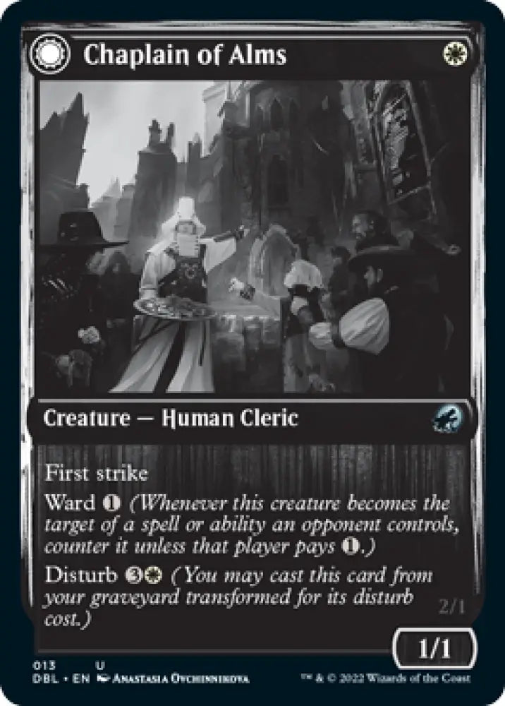 Chaplain of Alms // Chapel Shieldgeist [Innistrad: Double Feature] - MTG Single