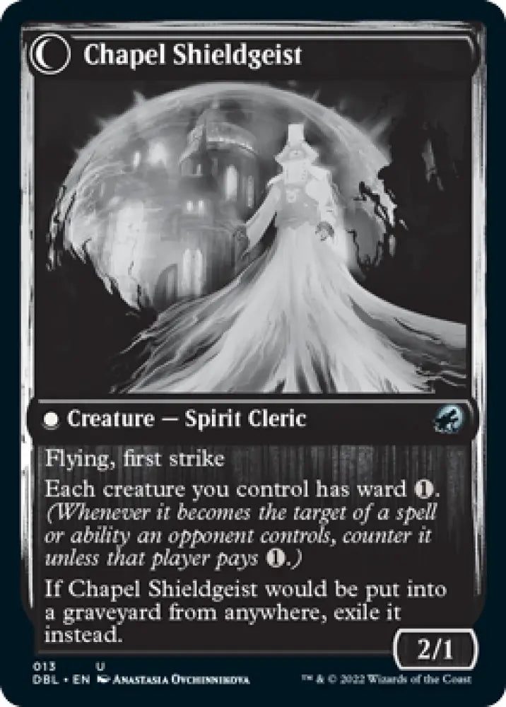Chaplain of Alms // Chapel Shieldgeist [Innistrad: Double Feature] - MTG Single