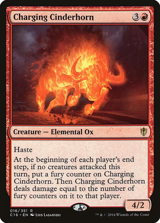 Charging Cinderhorn [Commander 2016] - MTG Single