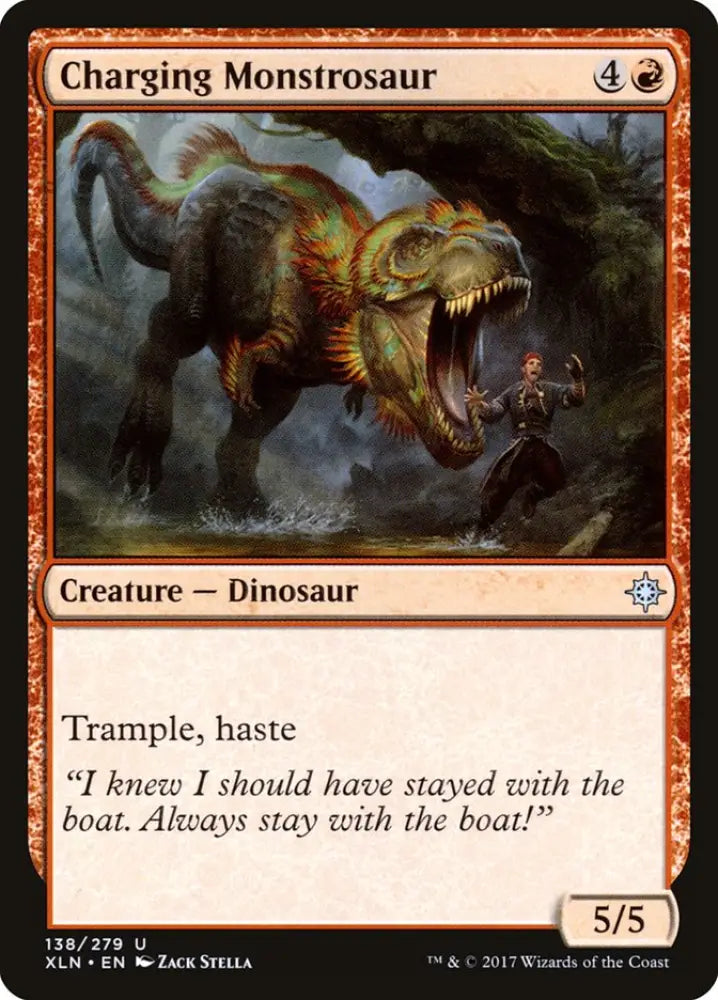 Charging Monstrosaur [Ixalan] - MTG Single
