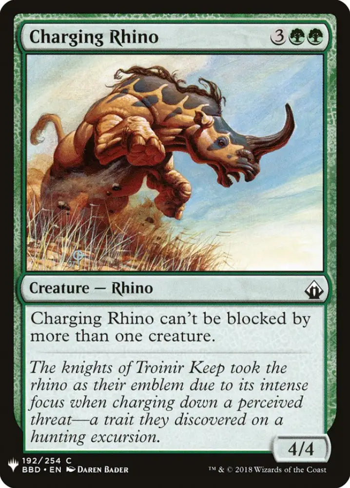 Charging Rhino [Mystery Booster] - MTG Single