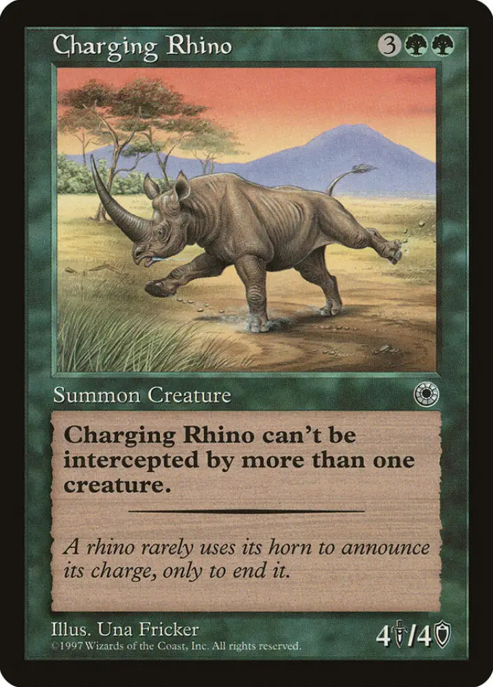 Charging Rhino [Portal] - MTG Single