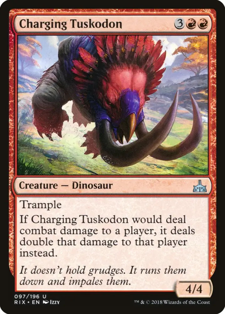 Charging Tuskodon [Rivals of Ixalan] - MTG Single