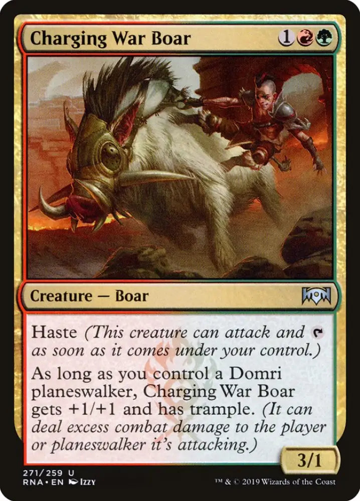 Charging War Boar [Ravnica Allegiance] - MTG Single