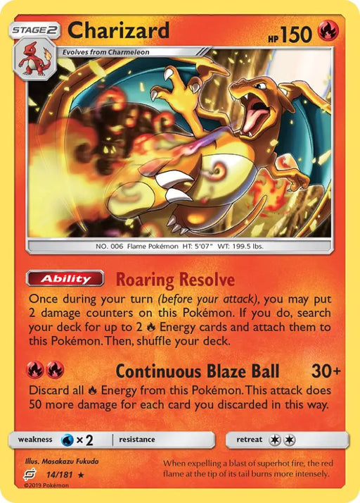 Charizard (14/181) (Theme Deck Exclusive) [Sun & Moon: Team Up] - Pokemon Single