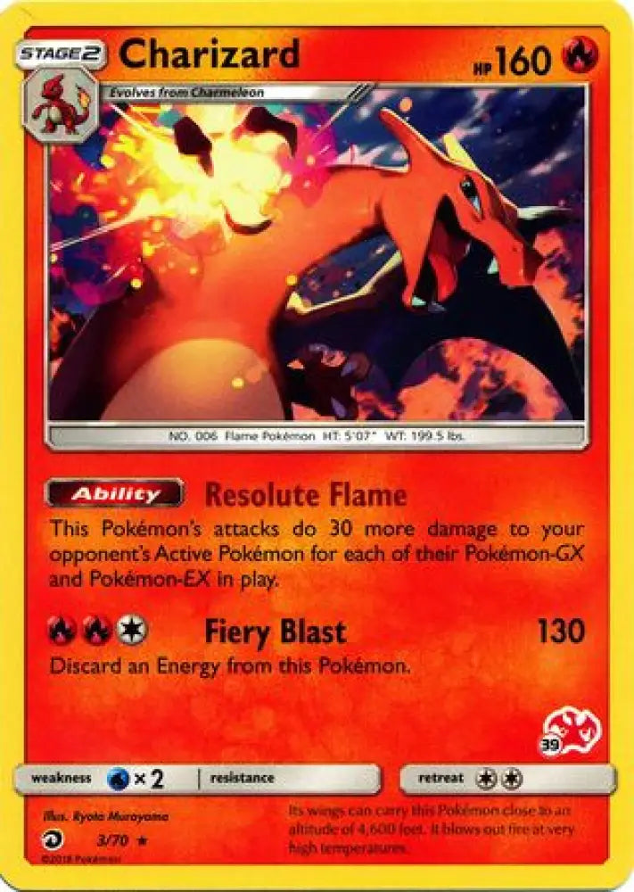Charizard (3/70) (Charizard Stamp #39) [Battle Academy 2020] - Pokemon Single