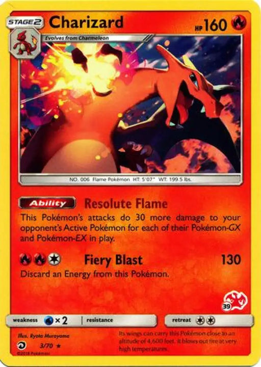 Charizard (3/70) (Charizard Stamp #39) [Battle Academy 2020] - Pokemon Single