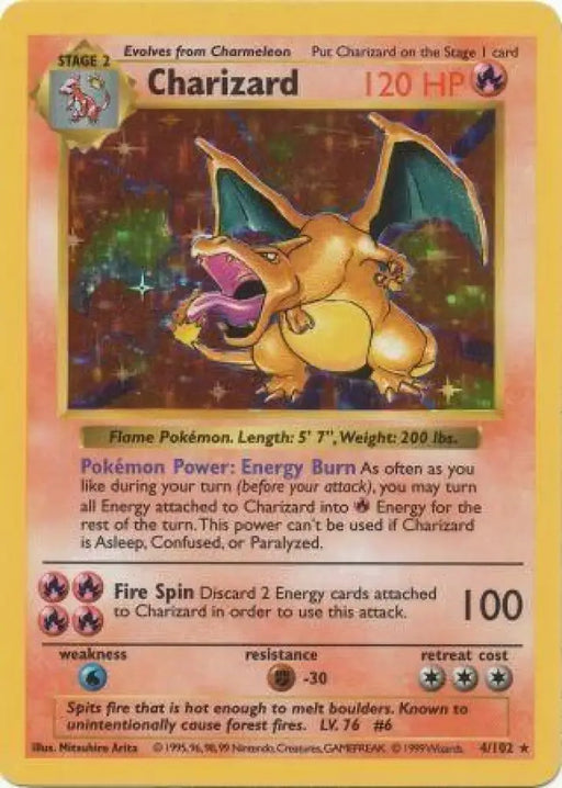 Charizard (4/102) [Base Set Shadowless Unlimited] - Pokemon Single