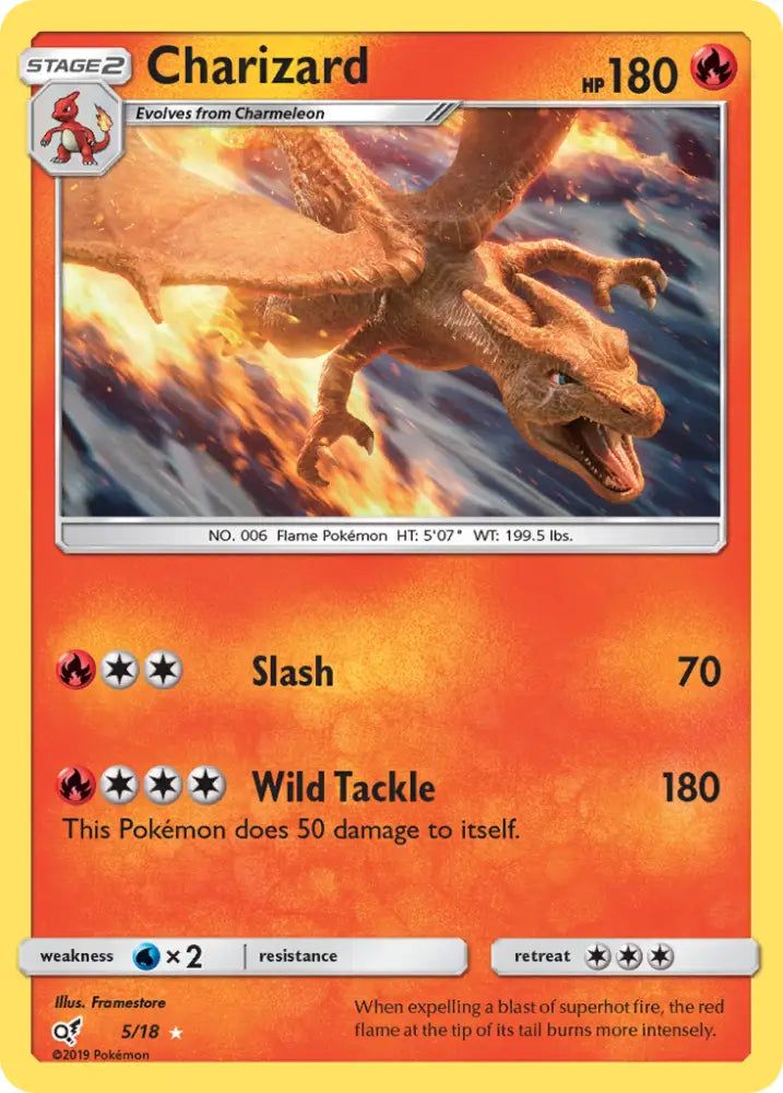 Charizard (5/18) [Sun & Moon: Detective Pikachu] - Pokemon Single
