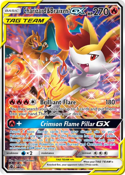 Charizard & Braixen GX (SM230) [Sun & Moon: Black Star Promos] - Pokemon Single