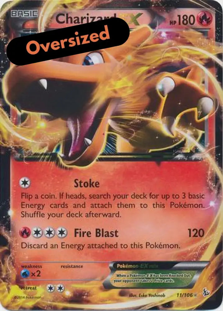 Charizard EX (11/106) (Jumbo Card) [XY: Flashfire] - Pokemon Single