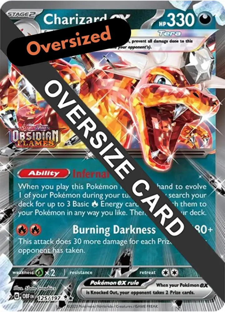 Charizard ex (125/197 - Jumbo Card) [Scarlet & Violet: Obsidian Flames] - Pokemon Single