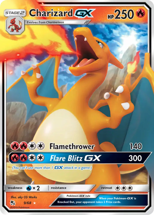 Charizard GX (9/68) [Sun & Moon: Hidden Fates] - Pokemon Single
