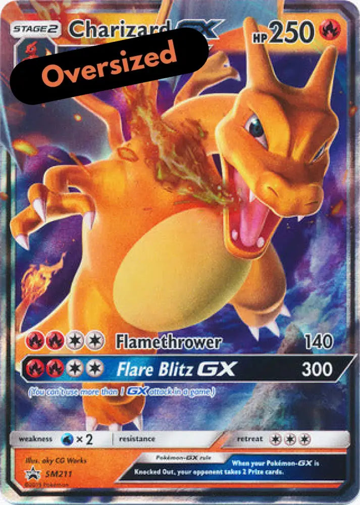 Charizard GX (SM211) (Jumbo Card) [Sun & Moon: Black Star Promos] - Pokemon Single