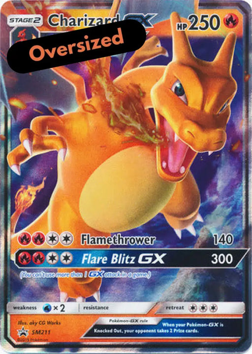 Charizard GX (SM211) (Jumbo Card) [Sun & Moon: Black Star Promos] - Pokemon Single