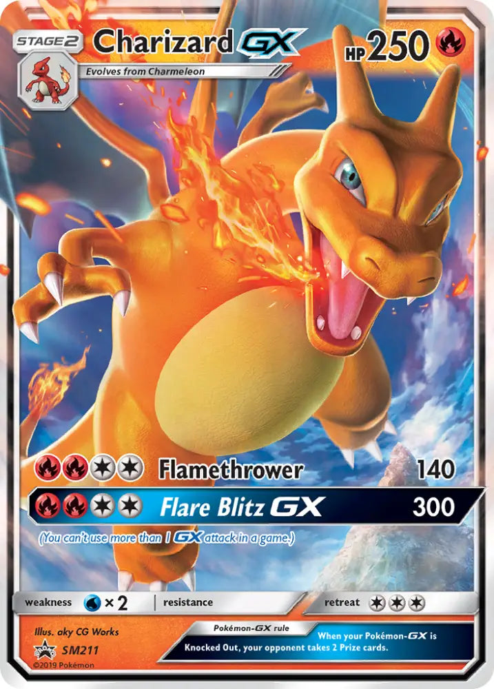 Charizard GX (SM211) [Sun & Moon: Black Star Promos] - Pokemon Single