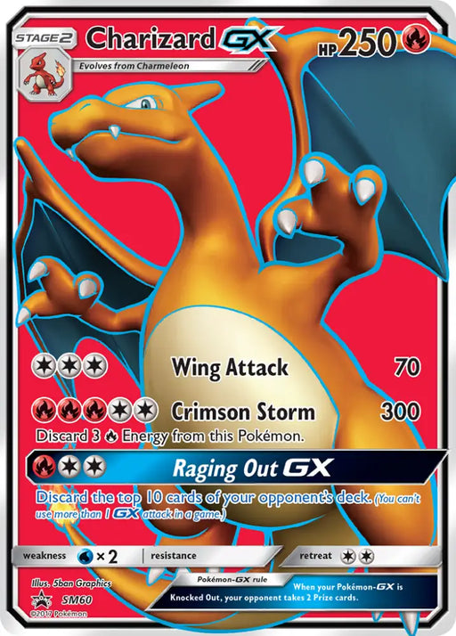 Charizard GX (SM60) [Sun & Moon: Black Star Promos] - Pokemon Single