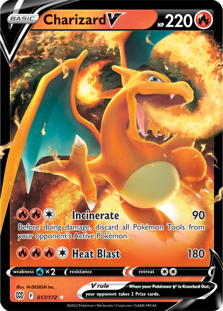 Charizard V (017/172) [Sword & Shield: Brilliant Stars] - Pokemon Single
