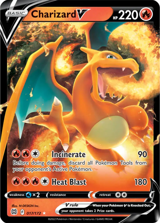 Charizard V (017/172) [Sword & Shield: Brilliant Stars] - Pokemon Single