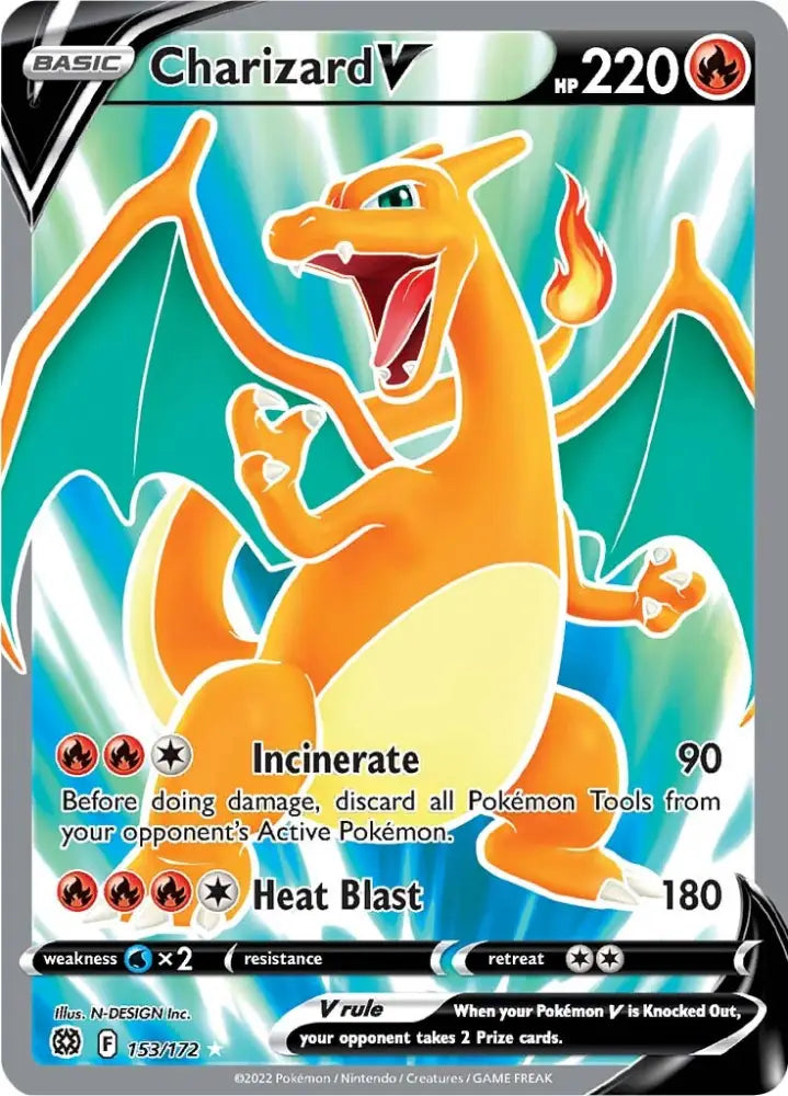 Charizard V (153/172) [Sword & Shield: Brilliant Stars] - Pokemon Single