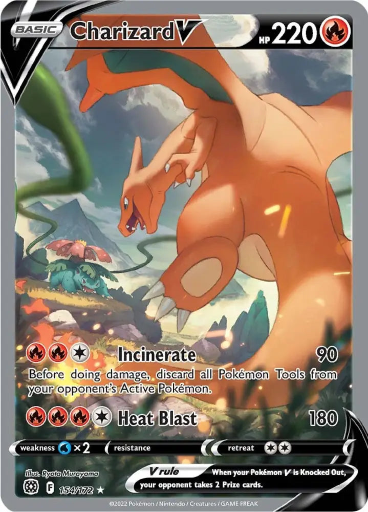Charizard V (154/172) [Sword & Shield: Brilliant Stars] - Pokemon Single