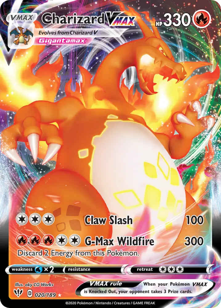 Charizard VMAX (020/189) [Sword & Shield: Darkness Ablaze] - Pokemon Single