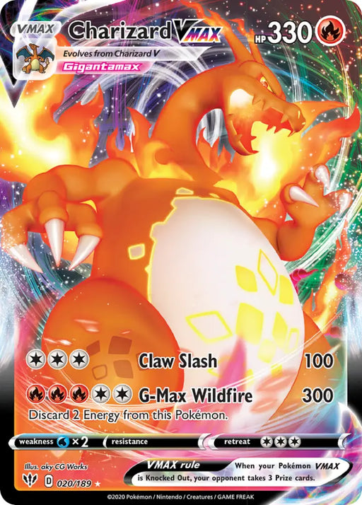 Charizard VMAX (020/189) [Sword & Shield: Darkness Ablaze] - Pokemon Single