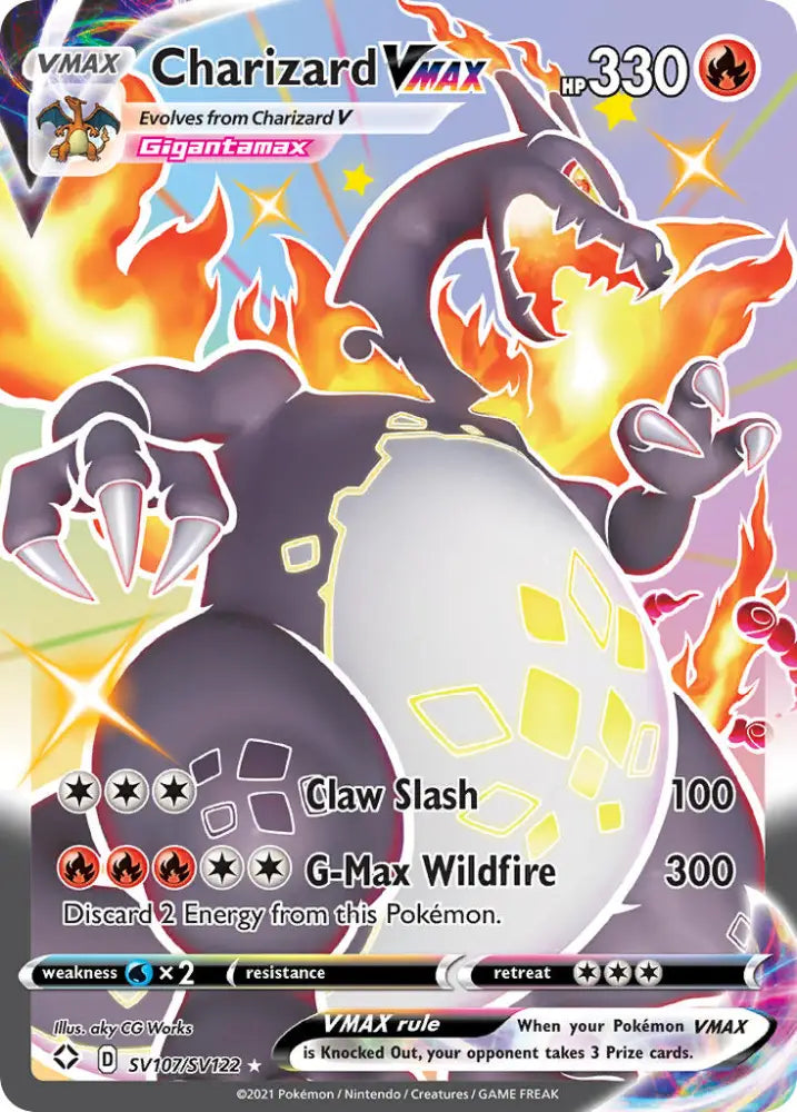Charizard VMAX (SV107/SV122) [Sword & Shield: Shining Fates] - Pokemon Single
