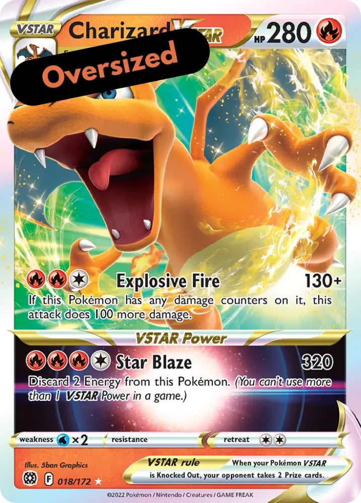 Charizard VSTAR (018/172) (Jumbo Card) [Sword & Shield: Brilliant Stars] - Pokemon Single