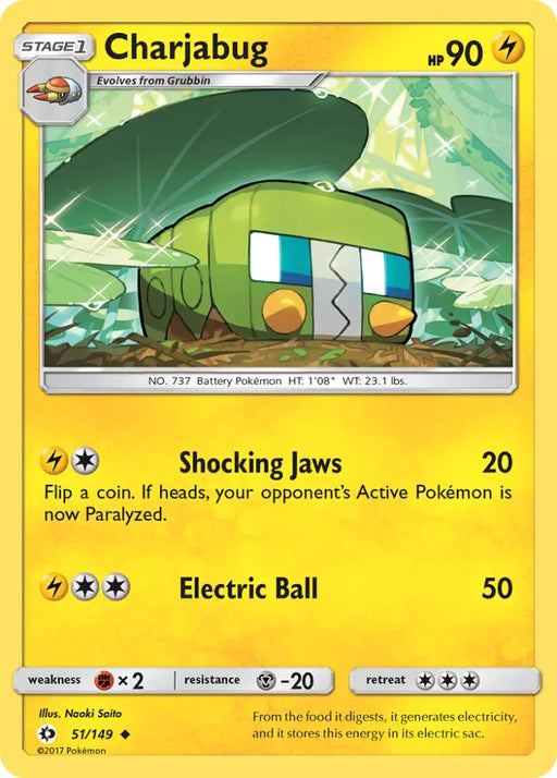 Charjabug (51/149) [Sun & Moon: Base Set] - Pokemon Single