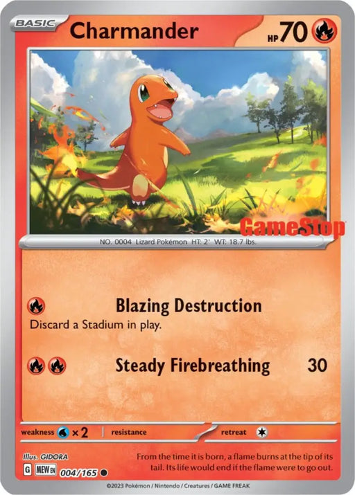 Charmander (004/165) (GameStop Exclusive) [Scarlet & Violet 151] - Pokemon Single