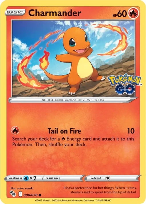 Charmander (008/078) [Pokémon GO] - Pokemon Single