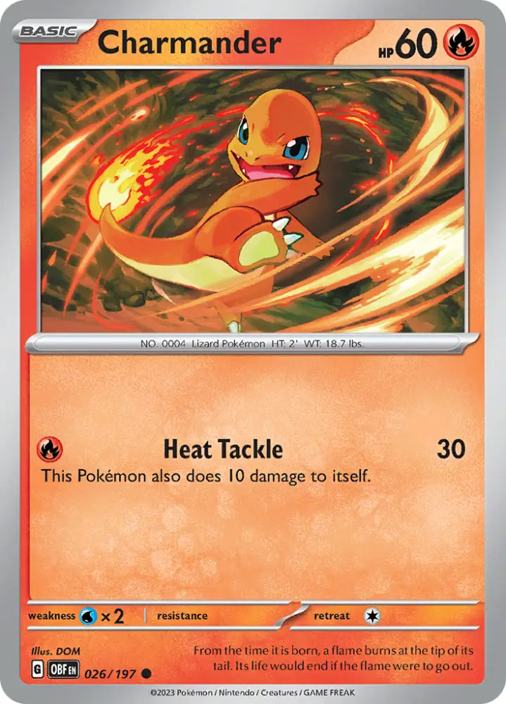 Charmander (026/197) [Scarlet & Violet: Obsidian Flames] - Pokemon Single
