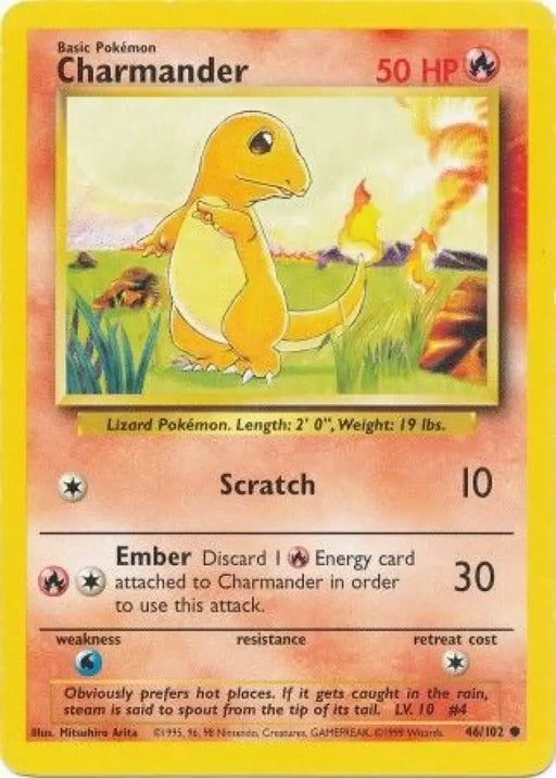 Charmander (46/102) [Base Set Unlimited] - Pokemon Single