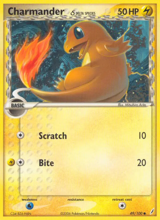 Charmander (49/100) (Delta Species) [EX: Crystal Guardians] - Pokemon Single
