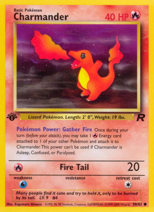 Charmander (50/82) [Team Rocket 1st Edition] - Pokemon Single