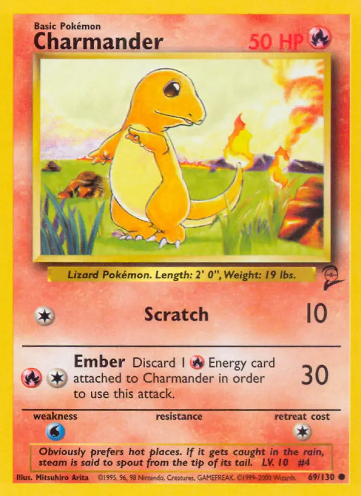 Charmander (69/130) [Base Set 2] - Pokemon Single