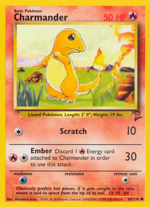 Charmander (69/130) [Base Set 2] - Pokemon Single