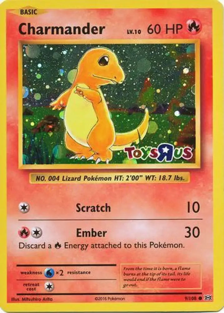 Charmander (9/108) (Toys R Us Promo) [XY: Evolutions] - Pokemon Single