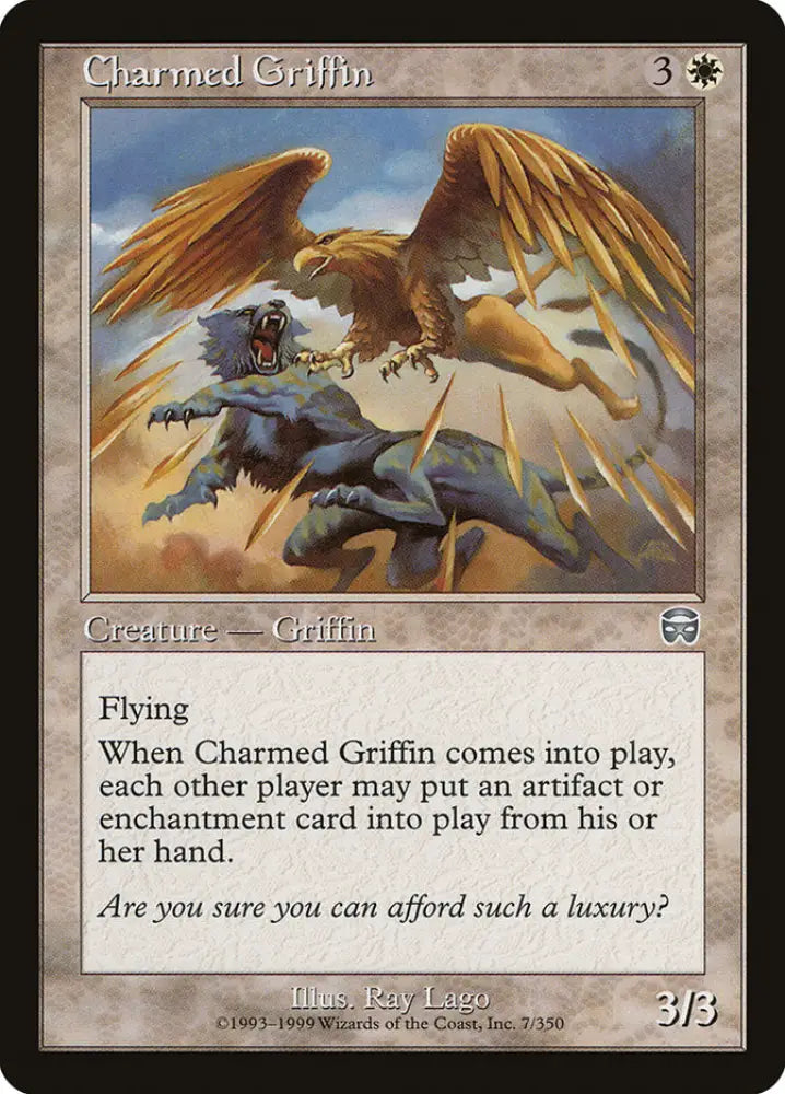 Charmed Griffin [Mercadian Masques] - MTG Single