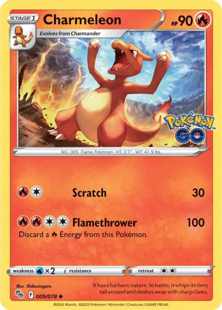 Charmeleon (009/078) [Pokémon GO] - Pokemon Single