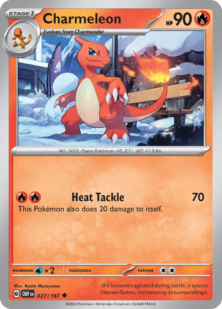 Charmeleon (027/197) [Scarlet & Violet: Obsidian Flames] - Pokemon Single