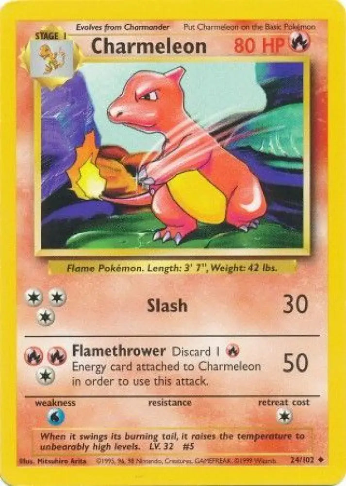 Charmeleon (24/102) [Base Set Unlimited] - Pokemon Single