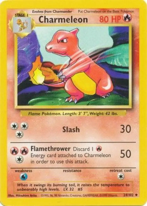 Charmeleon (24/102) [Base Set Unlimited] - Pokemon Single