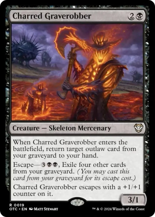 Charred Graverobber [Outlaws of Thunder Junction Commander] - MTG Single