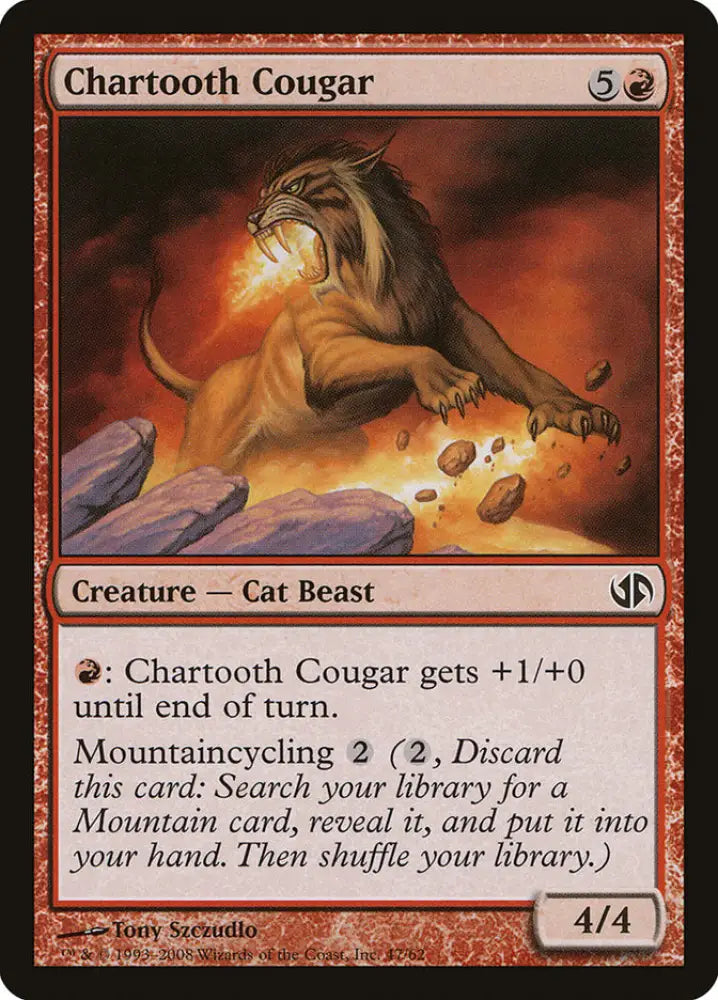 Chartooth Cougar [Duel Decks: Jace vs. Chandra] - MTG Single